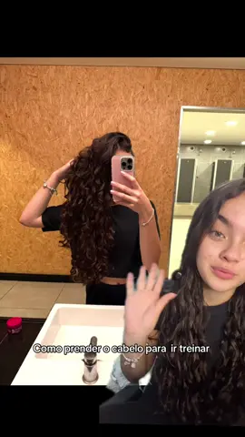 Como prender o cabelo para ir treinar e n estragar ele  Óleo da @Alphahall Cosméticos 🏷️ 10% JUJUTK  #viral #fybr #cachos #dicas #treino 