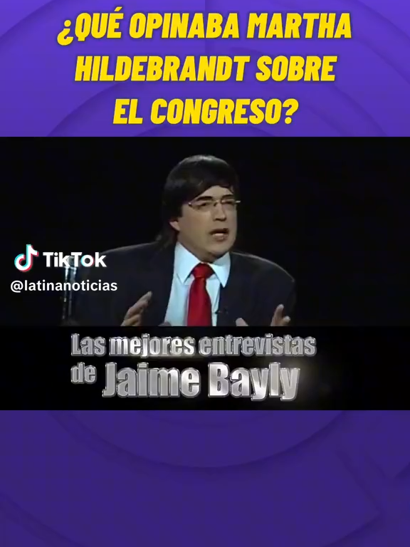 ¿Qué opinaba Martha Hildebrandt sobre el congreso?   #congreso #marthahildebrandt #viral #jaimebayly #peru #tiktokinforma #congresoperu