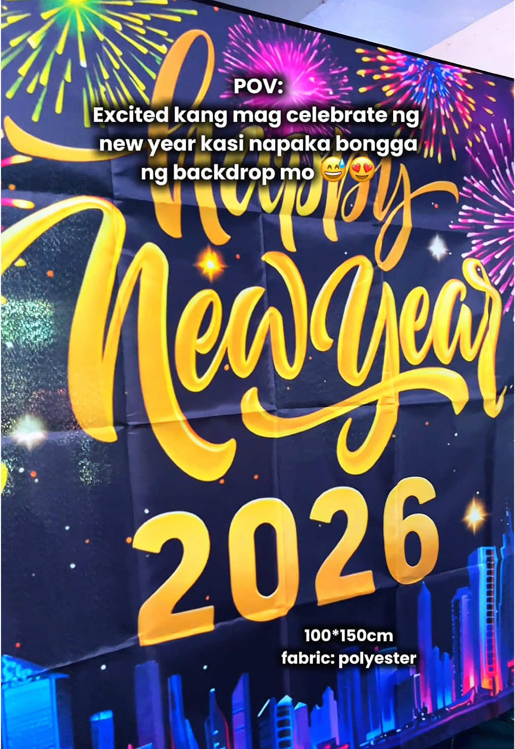 apaka colorful nya huhu ang sarap sa mata!!! 😍 #newyeardecor #backdrop #banner #happynewyearbanner #decorationideas 