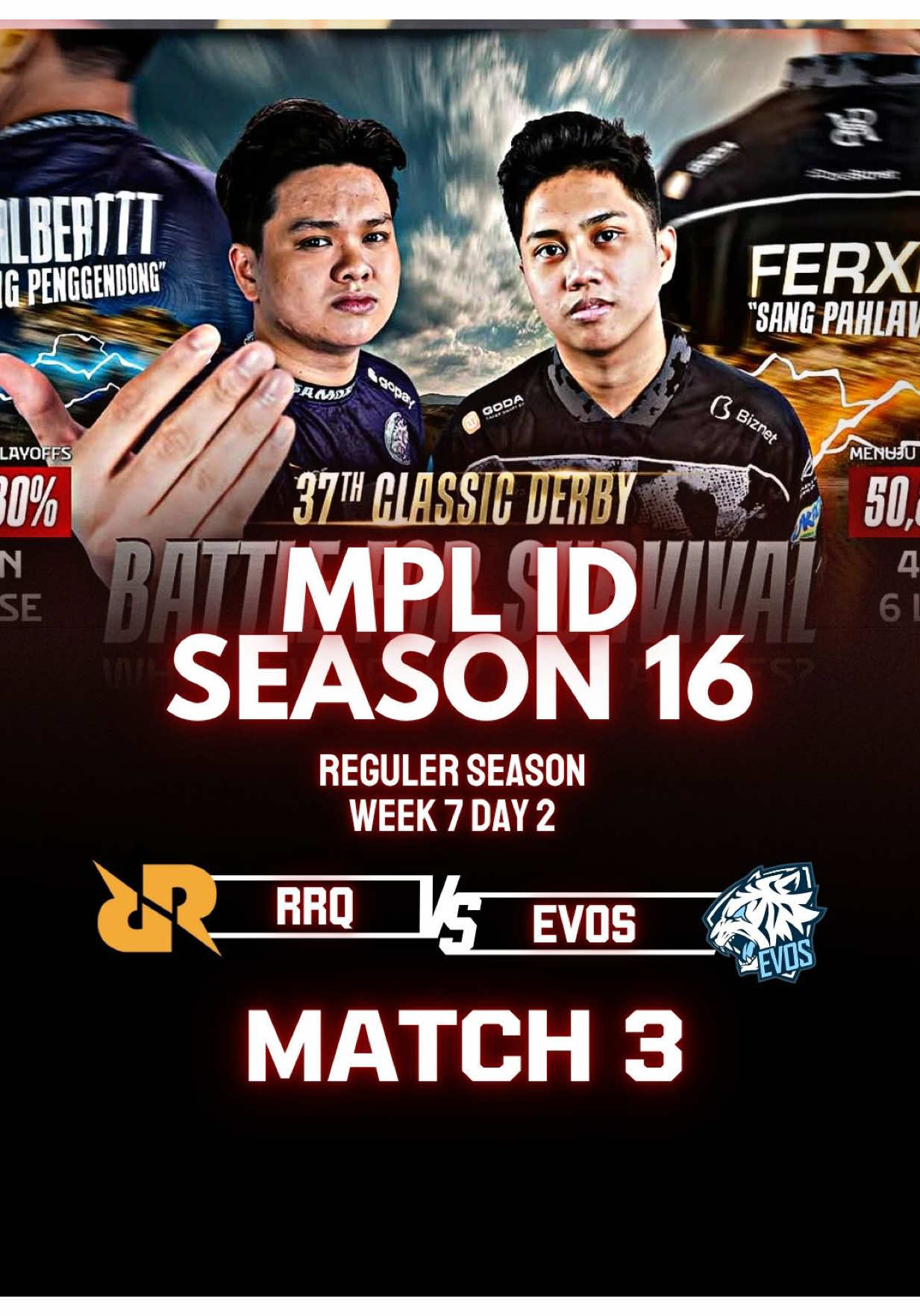 Highlights • MPL ID S16 || RRQ VS EVOS - GAME 3 #rrqhoshi #evosesport  #NEXTJagoanMabar #MLBBNEXT2025 #fyp 