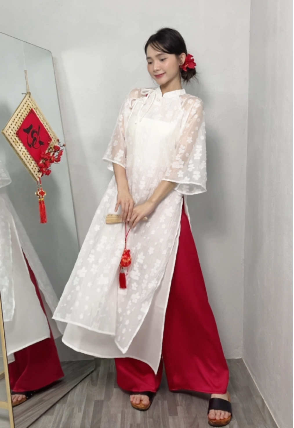 Áo dài voan tơ Nhã Xuyên nhà @Havana  #havanadanang #fyp #aodai #OOTD #nuocloc7mao 