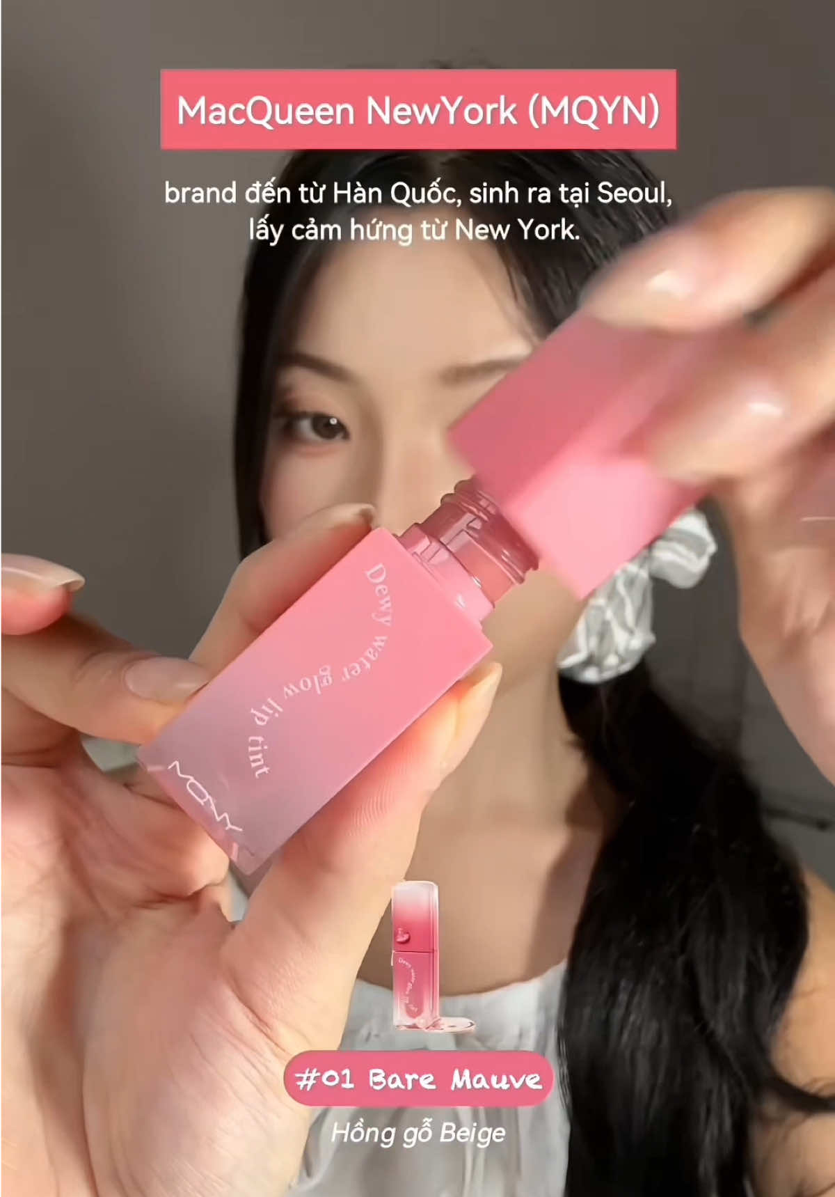 Makeup nhẹ nhàng, trong trẻo cùng son Dewy Water Glow Lip Tint nàng nhé 💕 #macqueennewyork #liptint #dewyglow 