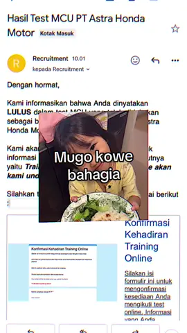 infoin dong batch 17 udah 2minggu belum ada info Tonline #ahm #mcu #trainingonline 