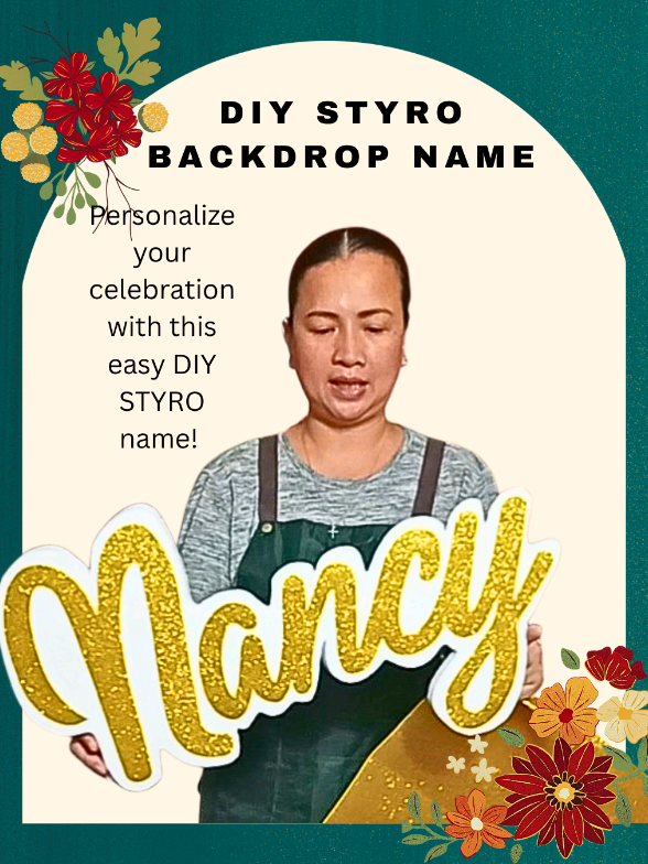 Sticker paper @MavShop26  Glitter foam@MavShop26 Cardstock @MavShop26  How to make a Styro backdrop name.Personalize your celebration with this easy DIY STYRO name! DIY Backdrop name using Dragon Glitter foam.Styro letter cutting tutorial using Styro cutter. #lettering #cutter #glitter #DIY #nameart 