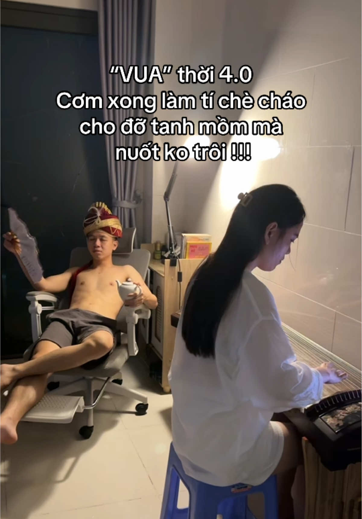 Chè cháo uống kiểu gì mà ko nhắm mắt nổi =))) #viral #guzheng #cotrang #nhacovohoctiengtrung 