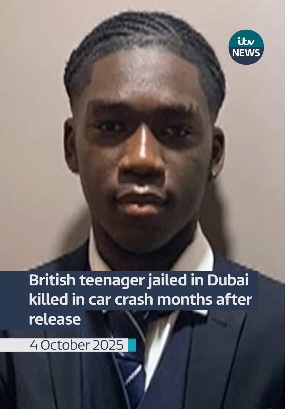 A British teenager who was jailed in Dubai for having a sexual relationship with a 17-year-old girl has died in a car crash just three months after he was released. #itvnews #marcusfakana #tottenham 