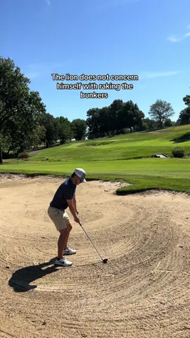 The lion does not concern himself with raking bunkers, filling divots, or repairing ball marks 🤝🏻 jokes jokes jokes. Always do your best to leave the course as you found it or better. #fypツ #golfingtiktok #viraltiktoksound #trending #golfmoreworryless 