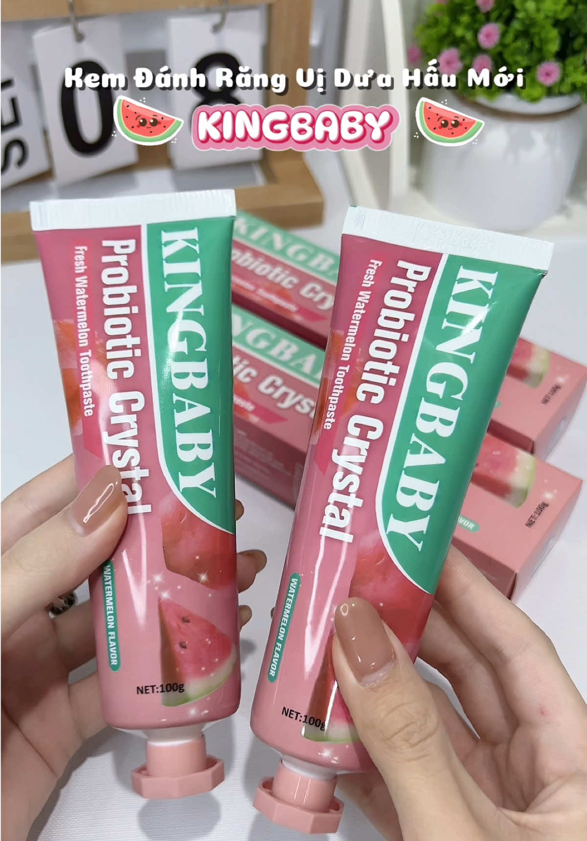 Thích cái mùi, đúng như kẹo cao su vị dưa hấu ngày bé hay ăn 🍉 #kemdanhrang #kingbaby #kemdanhrangkingbaby #duahau#duahaanhtrangrang 