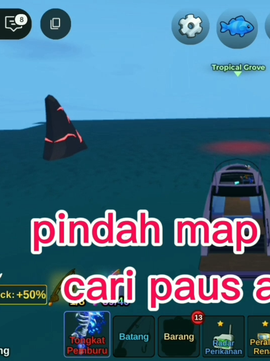 robloxfishit scam megalodon hanya mitos pindah map berburu paus langka... dan akhir nya paus langka keluar 😄 ... makasih orang baik sehat selalu ☺️ #roblox #fishit #tropicalgrove #greatwhale #fyp 