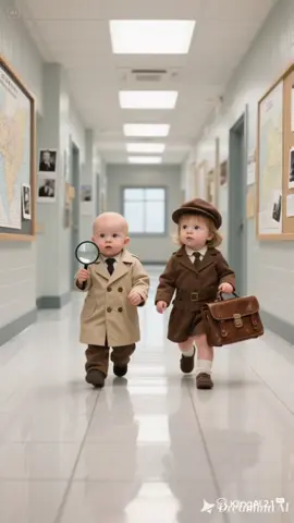 Secret Agent Babies #shortvideo #cutebaby #funnybaby #babies 