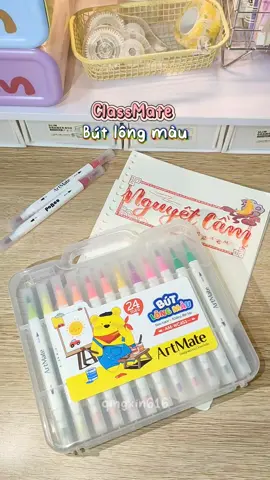 Bút lông màu của ClassMate dùng ổn lắm nè  #penpaper #classmate #butlongmau #qingxin616 #muataitiktok 