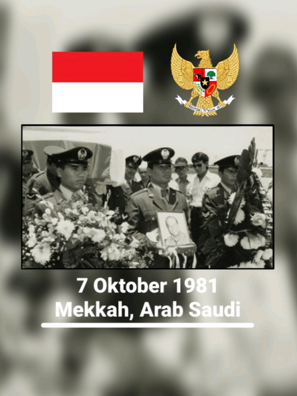 Sb pergilah 👆😔 Bung Tomo meninggal dunia pada usia 61 tahun di Padang Arafah, Arab Saudi, pada 7 Oktober 1981, saat sedang menunaikan ibadah haji bersama keluarganya. Beliau sakit karena mengalami dehidrasi akut dan sempat dirawat di rumah sakit Jeddah sebelum akhirnya mengembuskan napas terakhirnya di Tanah Suci, kemudian jenazahnya dibawa dan dimakamkan di TPU Ngagel, Surabaya.  Kronologi Wafatnya Bung Tomo: Menunaikan Ibadah Haji: Bung Tomo berangkat ke Tanah Suci untuk menjalankan ibadah haji.  Sakit Mendadak: Selama menjalankan ibadah haji, kondisi kesehatan Bung Tomo menurun drastis.  Dirawat di RS Jeddah: Beliau kemudian dilarikan dan dirawat di rumah sakit di Jeddah.  Meninggal di Padang Arafah: Pada tanggal 7 Oktober 1981, saat seluruh jamaah sedang berkumpul di Padang Arafah, Bung Tomo meninggal dunia di sana.  Penyebab Kematian: Menurut pemeriksaan dokter, Bung Tomo menderita komplikasi hidrasi dan stroke.  Pemakaman: Jenazah Bung Tomo kemudian diterbangkan kembali ke Indonesia dan dimakamkan di TPU Ngagel, Surabaya.  #masukberanda #beranda #antisb #pahlawannasional #sutomo 