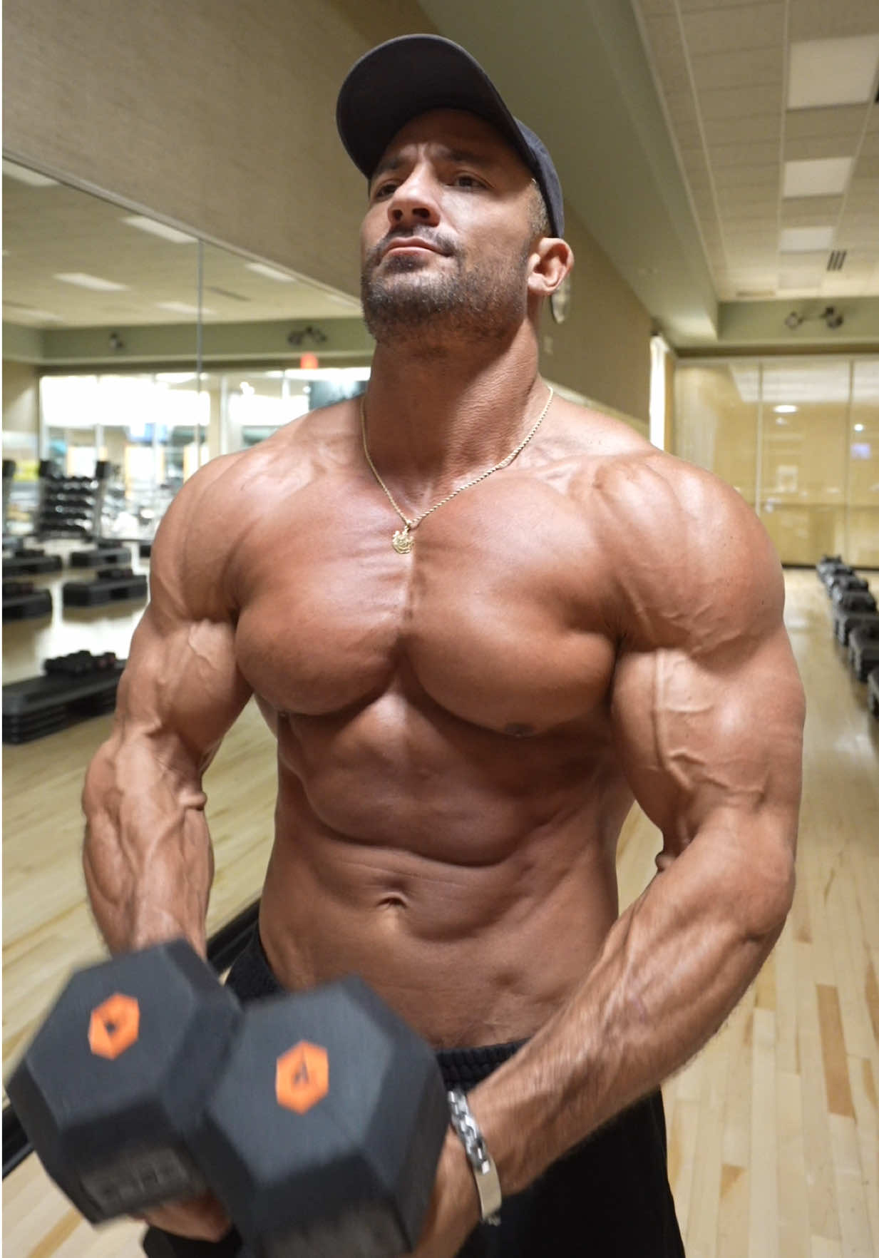 Front Delt giant set 8 reps of each 