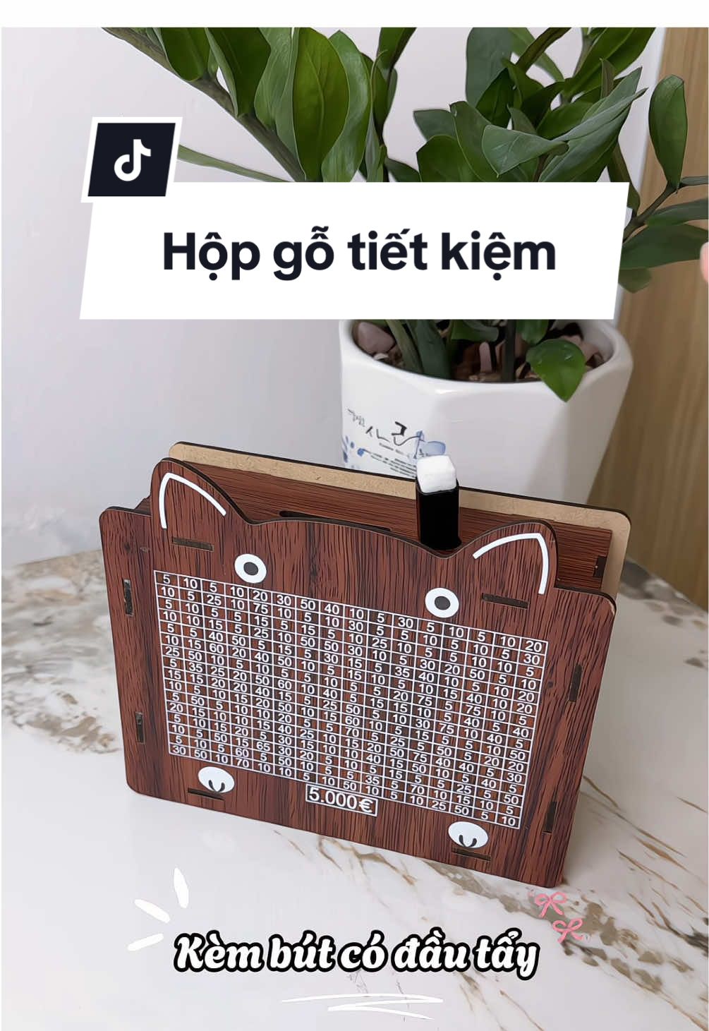 Hộp gội tiết kiệm gỗ này hay ho ghê. Vừa chơi vừa tiết kiệm được 💴 #hopgotietkiem #tietkiemtien #hopgotietkiemtien #xuhuongtiktok #mebeerriviuuu 