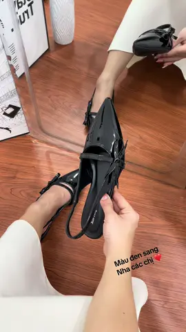 Giày bệt nữ mũi nhọn da bóng hàng cao cấp #giaynuhottren #giaybetmuinhon #sucbetmuinhon #xuhuontiktok 