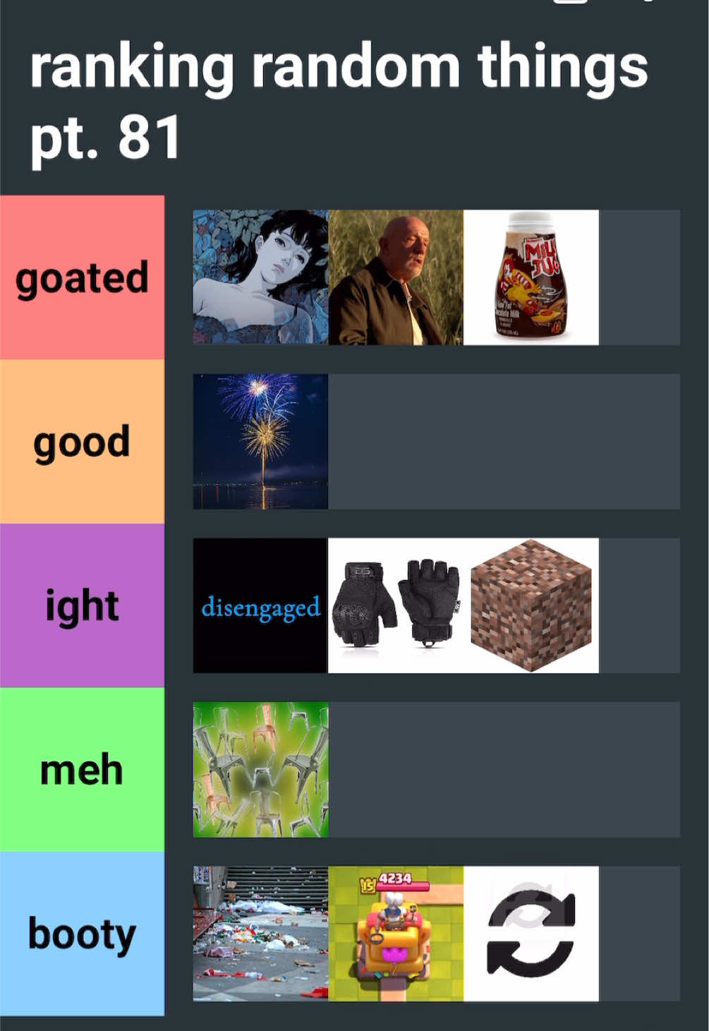 ranking random things pt. 81 #tierlist #ranked 