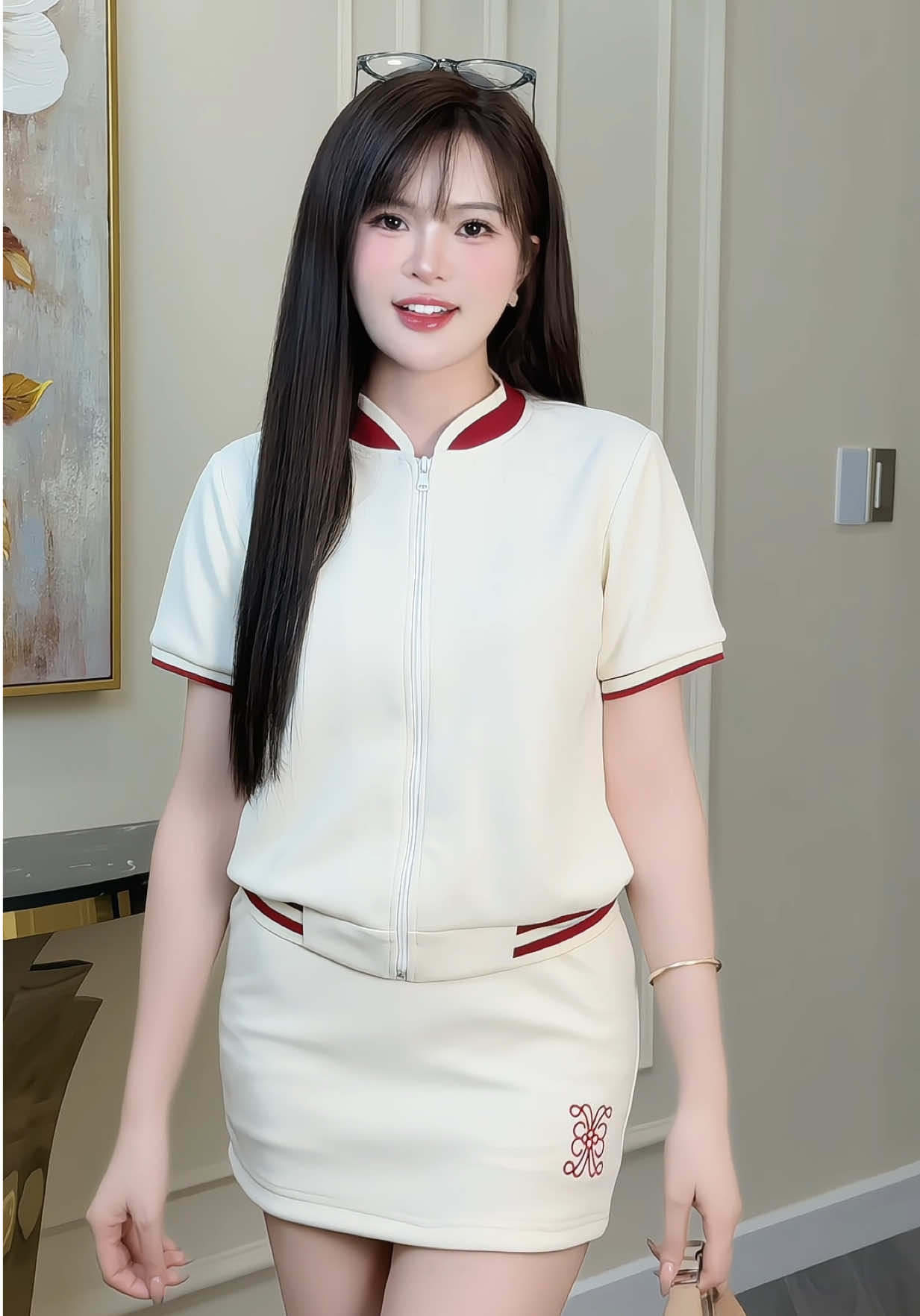 Set thể thao khóa kéo + chân váy A #champhanriview 
