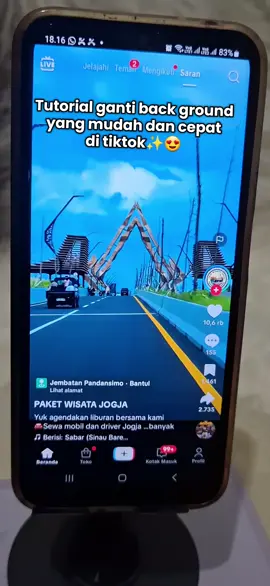 Tutorial ganti background  video di tiktok yang mudah dan cepat#tutorial#gantibackground #tutorialmudah 