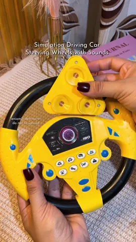 Simulation Driving Car  Steering Wheels Education Toy with Sounds. 🚘🎶 #giftideaforkids #christmasgiftforkids #drivingtoy #simulationtoys #wheels 