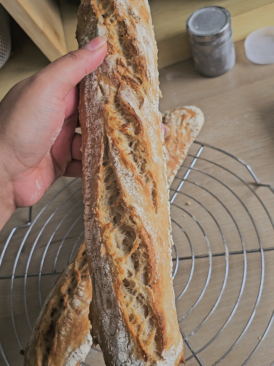 Just bread without a trending song 🥖 #Baguette #Sourdough #Sourdoughbread #Bread #Homemade