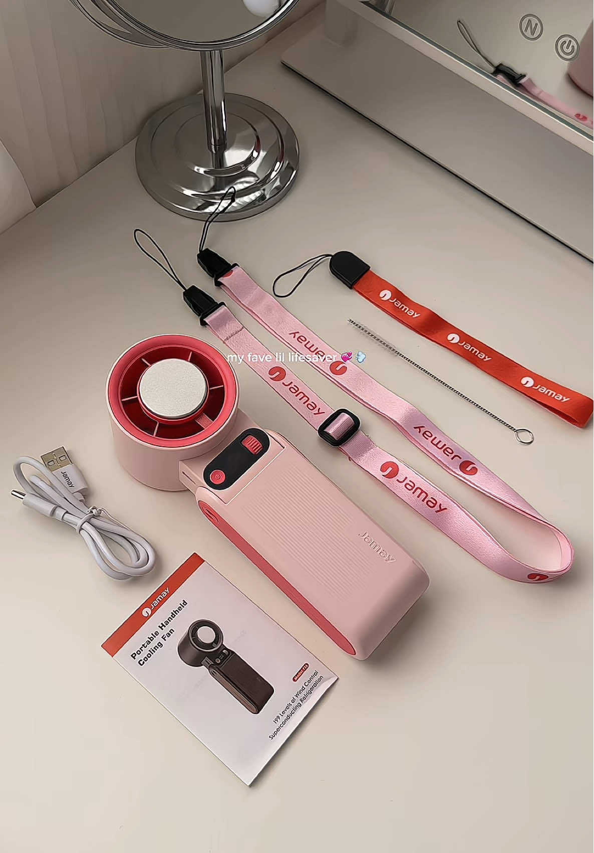 Mini but mighty 💨 my F16 turbo fan never disappoints 🌀 #turbofan #turbofans #jamayturbofanhandheld #handheldfan #miniturbofan 