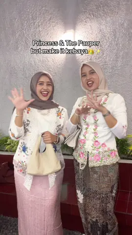 If Princess & The Pauper were Indonesian, they’d definitely wear kebaya 💖🇮🇩 @syafiirrraaa #berkebaya #princessandthepauper 