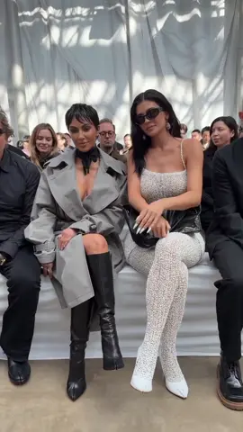 Kim Kardashian and Kylie Jenner at Margiela SS26 Show.  #Paris #KylieJenner #KimKardashian #parisfashionweek 