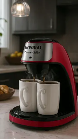 Cafeteira elétrica 2 xícaras vermelha Smart Coffee - C-42-2X-RI - Mondial link nos comentários!!!!!#viral #fy #fyp #shoppe 