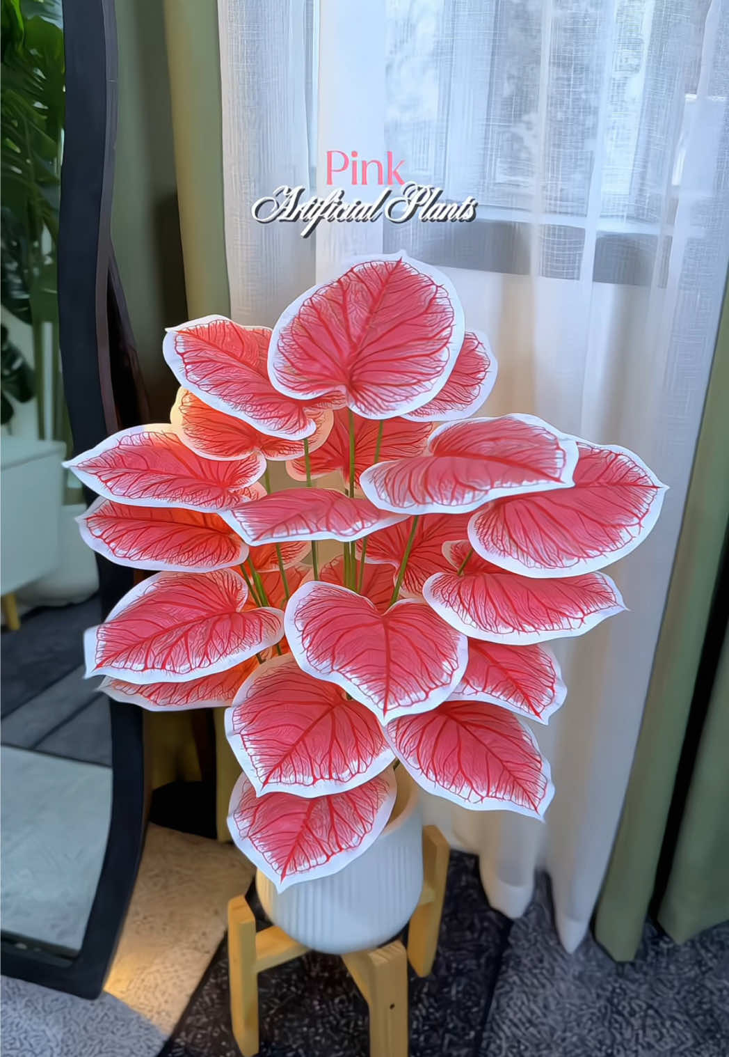 Lowkey glow-up for your space 🌸✨ No water, no sunlight, no stress -just pure Aesthetic Vibes. #pinkartificialplants  #artificialplants  #homeaesthetic  #homedecoration 