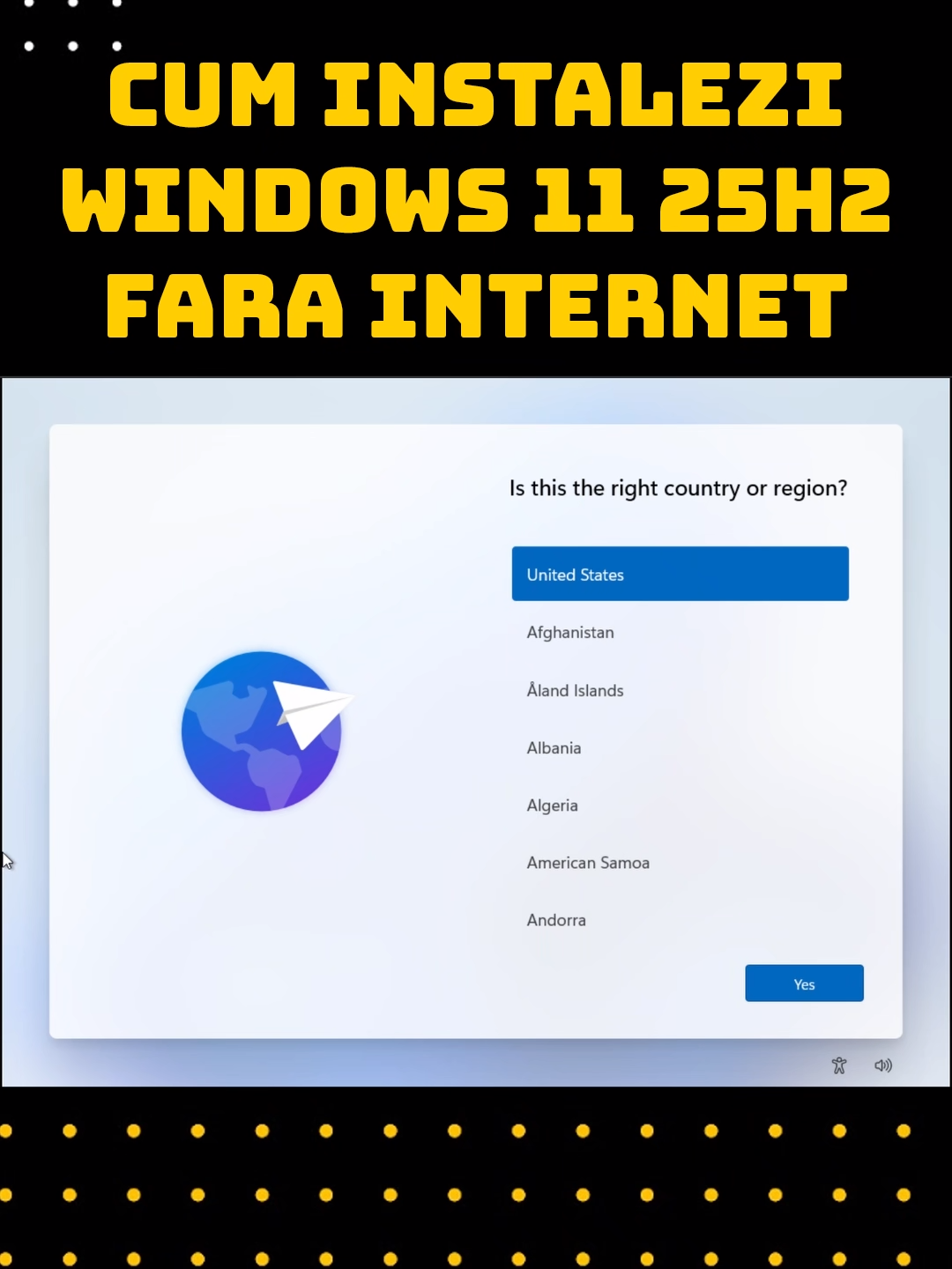 Cum instalezi Windows 11 25H2 fără cont Microsoft | Te-ai săturat de Microsoft care te obligă să folosești un Cont Microsoft (MSA) la instalarea Windows 11? În acest tutorial detaliat, îți arăt metoda exactă pentru a ocoli cerința de conexiune la internet și a crea un Cont Local (Offline Account), chiar și pe cele mai noi versiuni, precum Windows 11 25H2! | #Windows11 #Windows1125H2 #RegistryHack #TipsAndTricks