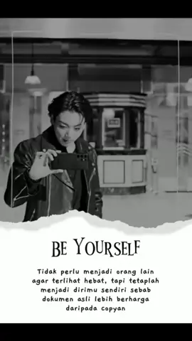 Jadi diri sendiri lebih baik👌 #foryoupage #bangtan #btsarmy #beyourself #bepositive #oveyourself #behappy #selflove #goodvibes #motivation #fyp 