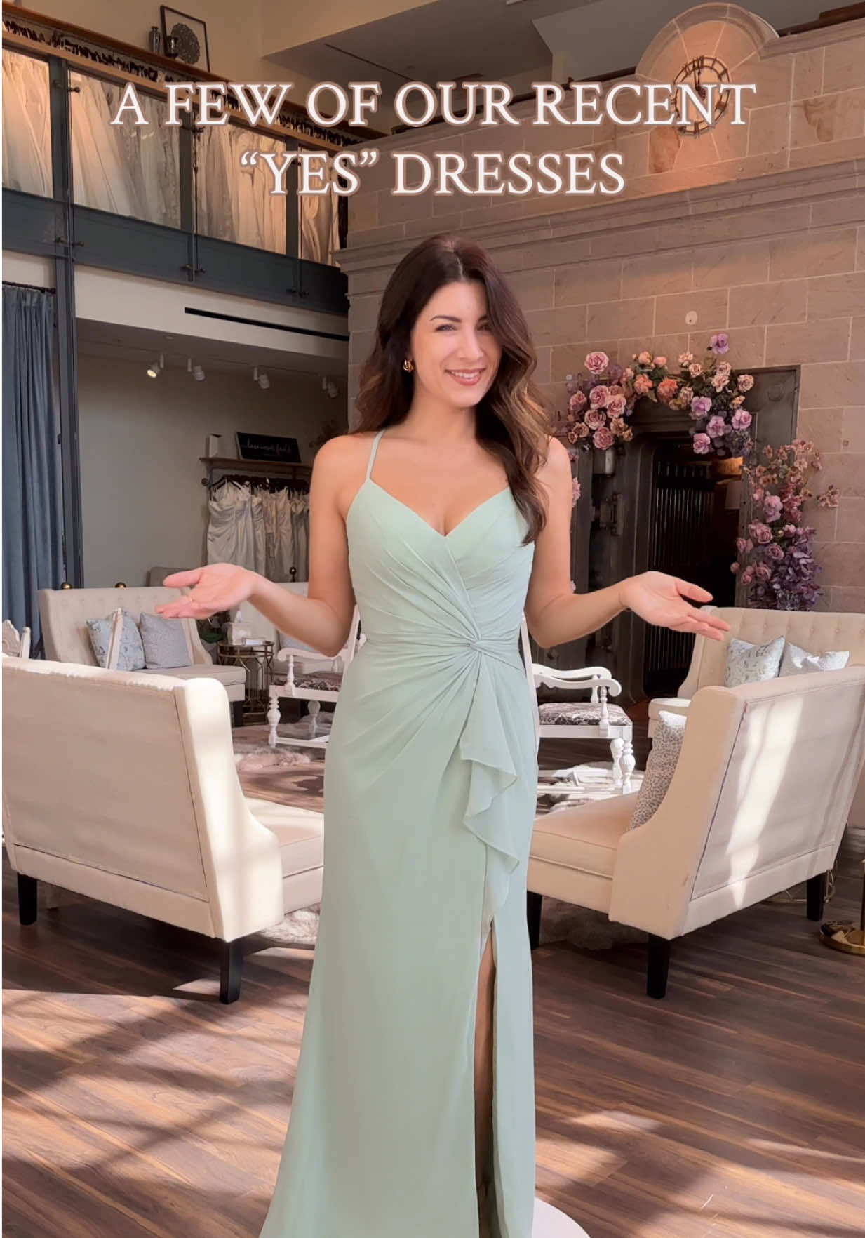 From bold lace to modern necklines to sleek and clean fabrics — which of these recent “yes” dresses is your favorite?! #weddingdress #avalaurennebride #yestothedress #wedding #weddingdressinspiration 