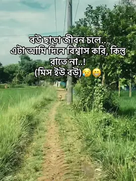 বউ ছাড়া জীবন চলে.. এটা আমি দিনে বিশ্বাস করি, কিন্তু রাতে না..! (মিস ইউ বউ)😥😁#fypage #foryou #fypagee #foryoupage #frpgeシ 