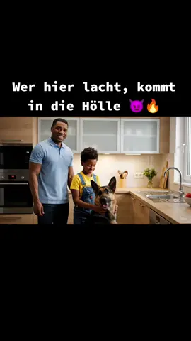 Wer hier lacht, kommt in die Hölle 😈🔥 #Veo3 #videooftheday😻💖 #bösesvideo #deutscherschäferhund #LOLAI 