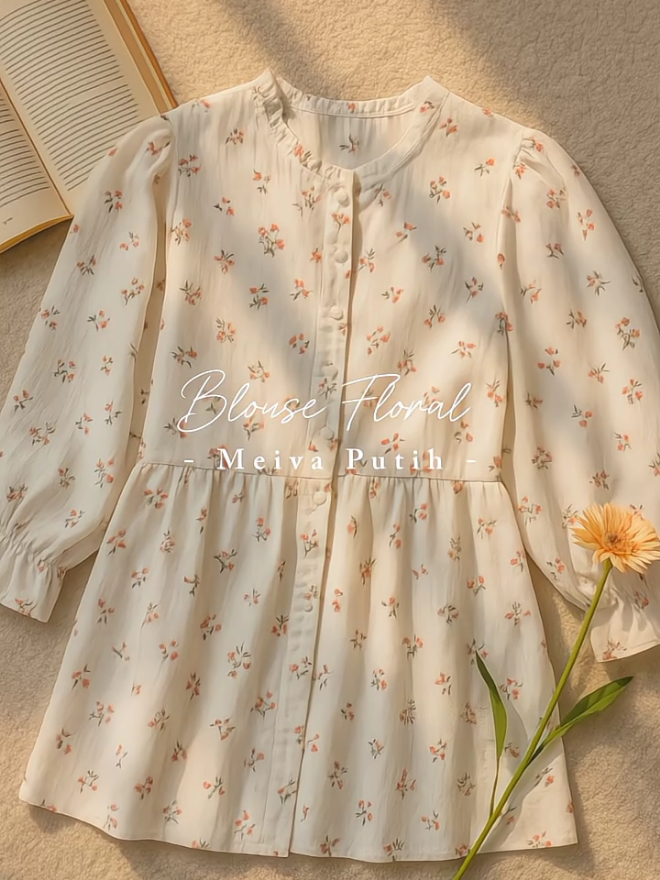 blouse floralnya manis banget 🌷 #blousefloral #ootdfashion #tiktokstyle #fyp #OOTD 