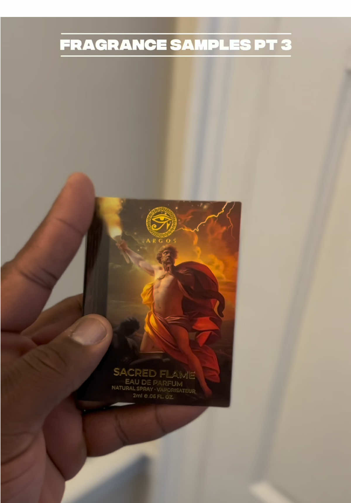 Fragrance Samples Pt 3  Argos Sacred Flame #fyp #fragrance #fragrancetiktok #cologne #fragrancetok 