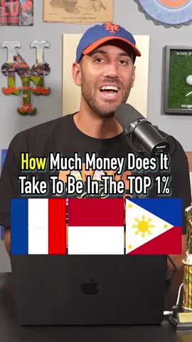 How Much Money To Be In The Top 1% In France And More! #fyp #money #wealth #countries #france 
