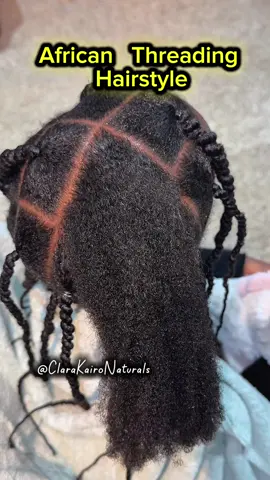 Simple African Threading Hairstyle No heat, no breakage, just pure African goodness #kidshair #AfricanThreading #protectivestyle #naturalhair #afrohair 