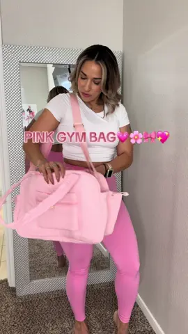 I love the soft baby pink color & it has so many compartments for all my gym accessories•now I can be more organized instead of throwing everything in the bag 🤭 I need charms 🩷 click the cart & get yours so we can twin✨ #pink #pinktok #girlythings #girlytok #fyp 
