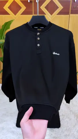 Áo nỉ Sweater cổ tròn 3 cúc #aoni #aonisweater #aosweater #xuhuongtiktok #xuhuong 