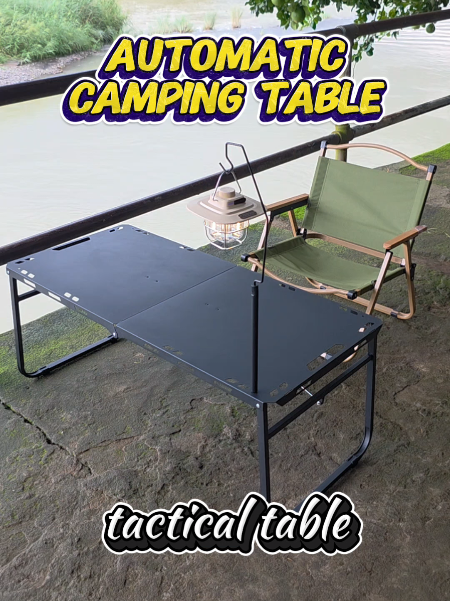 automatic camping table tactical table folddable space saver magagamit sa camping outing or picnic. #camping #campingtable #tacticaltable #foldingtable #foldabletable 