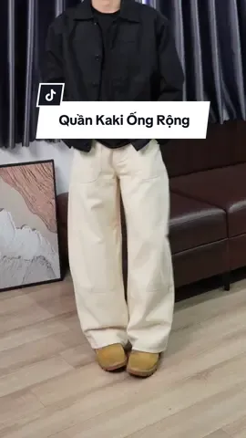 Quần kaki ống rộng 4lucky #quan #quanjean #quanongrong 