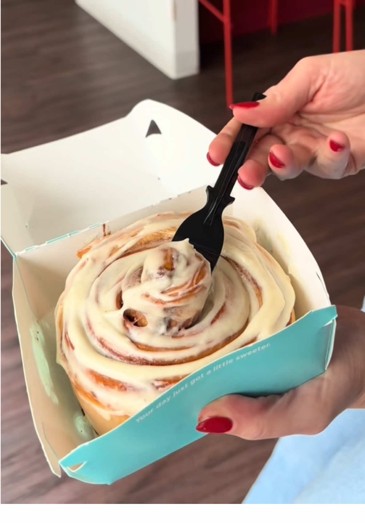 HAPPY NATIONAL CINNAMON ROLL DAY!! loyalty members can celebrate by visiting your local cinnabon from 1pm-4pm to get a classic roll for $1 💙   Offer valid for Cinnabon Rewards members, in bakery only on 10/4/25 from 1:00 pm - 4:00 pm local time for one (1) $1 Classic Roll (excluding tax) at participating locations while supplies last. Toppings and customizations may incur additional charges. One per person. Not valid with any other offer, reward, or third-party delivery. Void where prohibited.