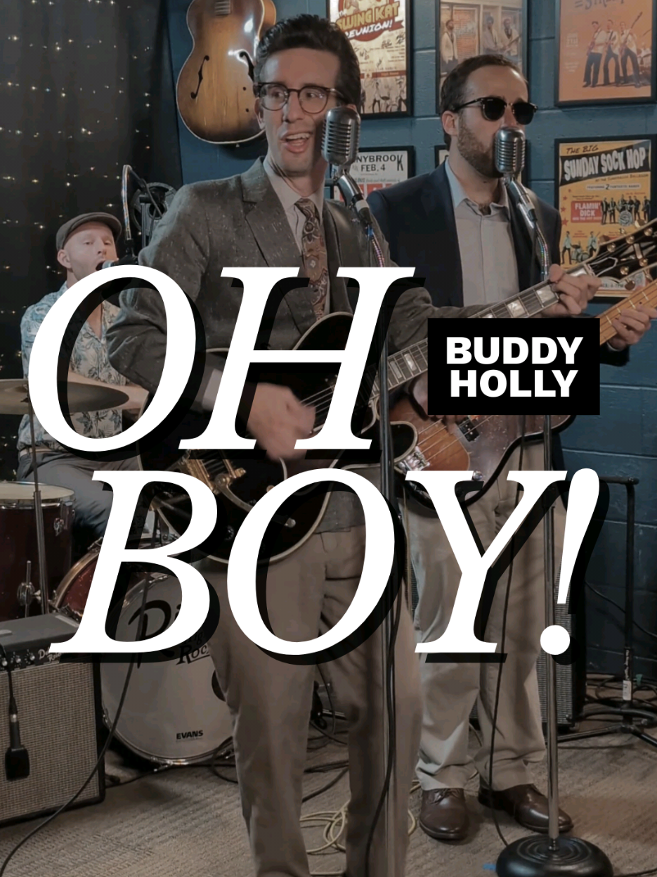 Everyone tells us that our lead singer looks like Buddy Holly, so here's another one of Buddy's hits for you.  Want to hear us play your favorite 50's song? Comment the song name below and we'll pick a few to cover!  #ohboy #buddyholly #50smusic #fy #foryoupage 