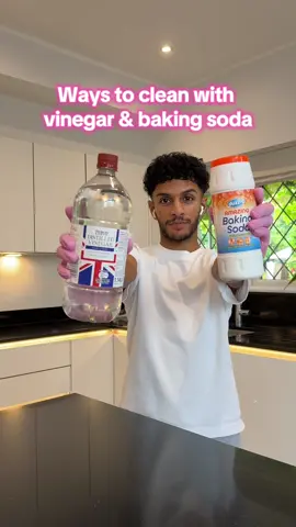 Ways to clean with vinegar & baking soda 🩷 #CleanTok #cleaning #cleaningtips #naturalcleaning 