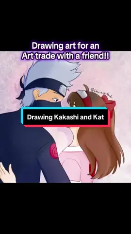 Speedpaint of the art trade piece I drew for @FiireKat ! #narutooc #kakashihatake #ocxcanon #naruto #narutofanart 