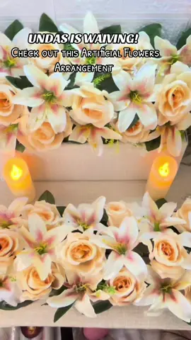 Elegance that lasts forever 🌸✨ These lifelike peach roses and lilies bring timeless beauty to your home, events, or memorials. Perfect as centerpiece, altar flowers, or remembrance decor. 🕊💛 #flowers #artificial #artificialflowers #flowerarrangement #fyp 
