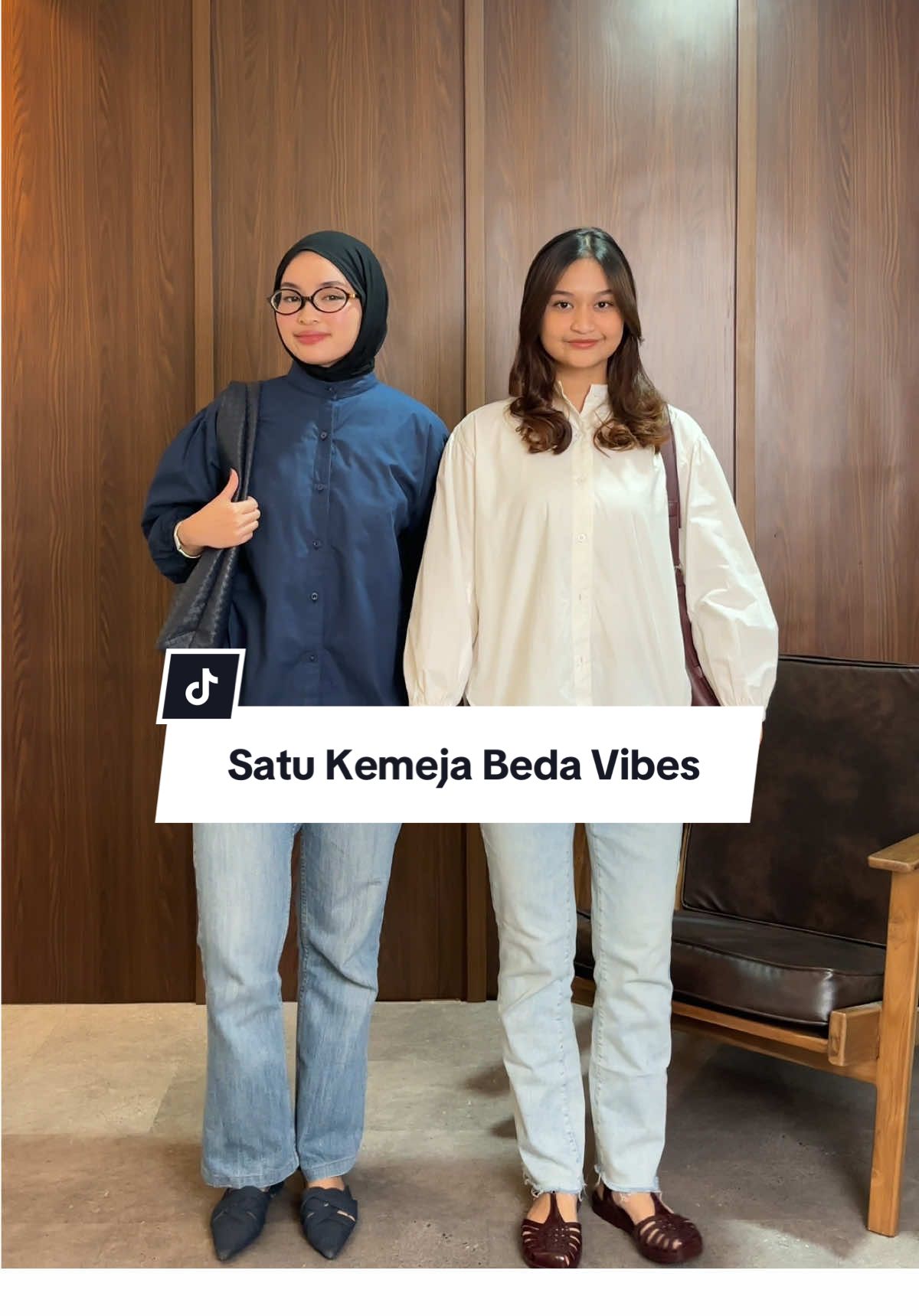 Satu kemeja tapi beda vibes, bisa kembaran sama bestie 😍‼️ #richdept #kemejawanita #kemejamurah #basicshirt #fitcheck 
