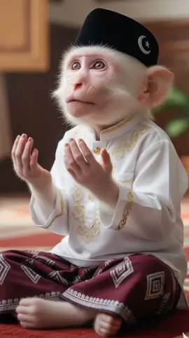 Dengan tangan kecilnya terangkat penuh harap, monyet kecil ini seolah berdoa dengan tulus kepada Allah SWT, mengajarkan kita arti kesederhanaan dalam ketulusan hati. 🤲🐒 #MonyetBerdoa #TulusKepadaAllah #BelajarDariAlam #DoaDanKetulusan #CiptaanAllah