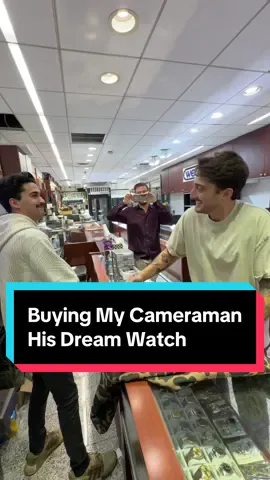 Gifting my cameraman and friend his dream Rolex. Last night I hit big on My Bookie and decided to do something special for my cameraman. I brought him shopping on 47th street with a $10,000 budget to pick out any watch he wanted, but what he didn’t know was that I already had his DREAM WATCH lined up. My friend Alex from Color Couture found a factory silver serti dial submariner with papers. This is the exact watch Matt always wanted. The price was $13,500, slightly over budget, but I pulled the trigger to show my appreciation towards matt and how hard he works. Wear it in good health my friend! #rolex #watches #luxury #business #fyp 